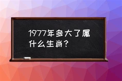 1977屬什麼|1977年属什么生肖